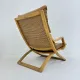 Vintage lounge chair cognac leather with webbing, 1970s