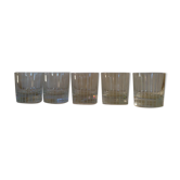 Series of 5 Crystal whisky glasses