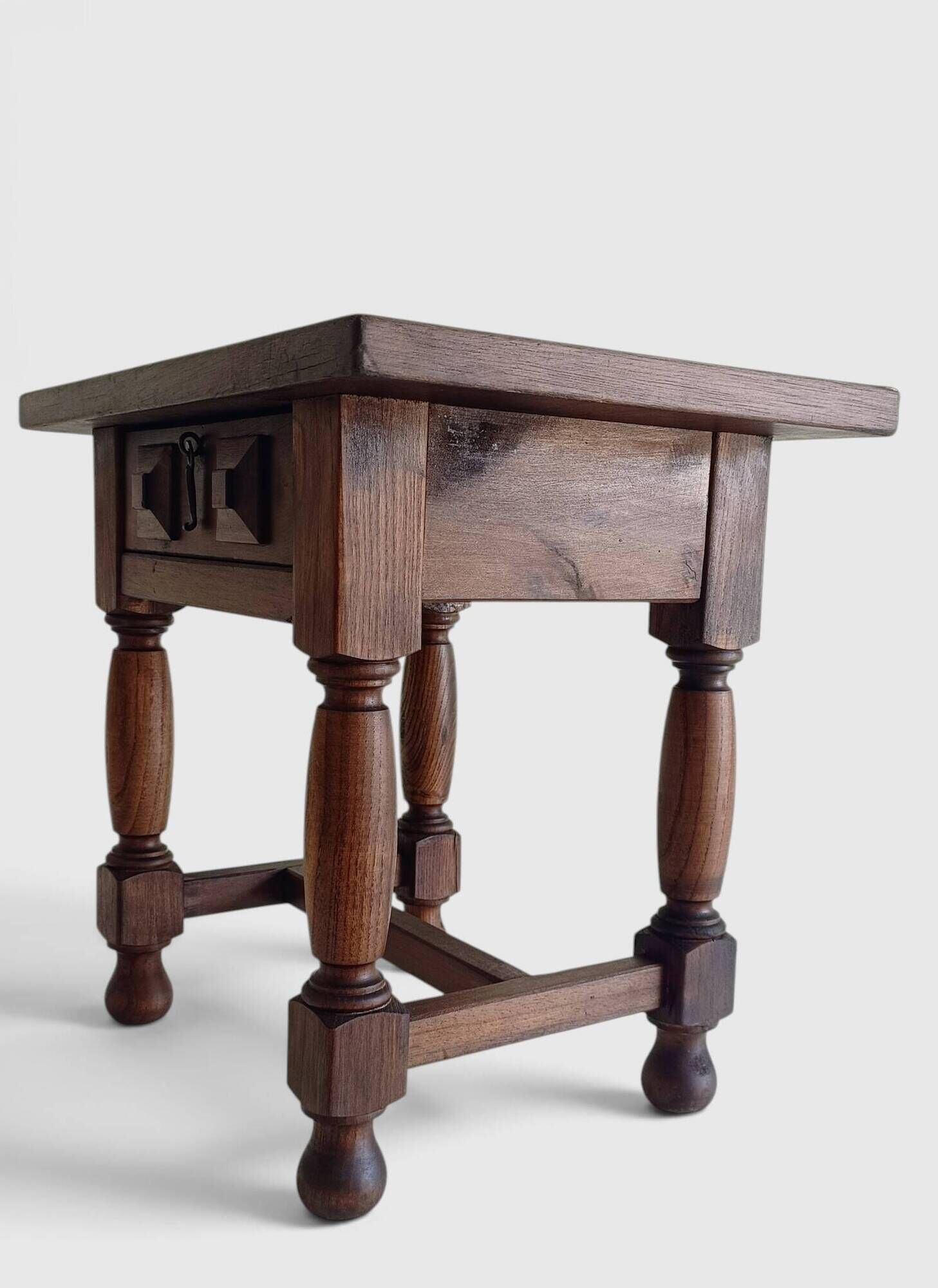 Spanish Castilian Baroque Revival Side Table, Mid-20th Century