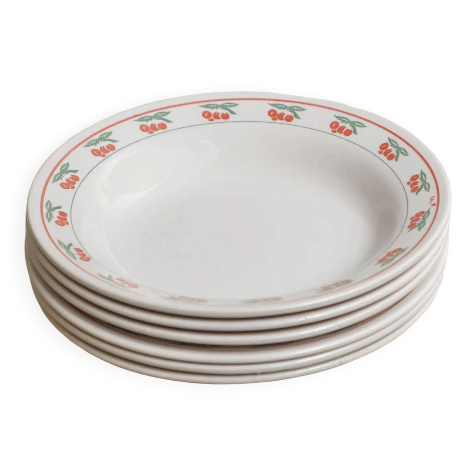Lot de 6 assiettes creuses « Tomates d’été »