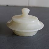 Vintage white marble round box