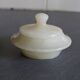 Vintage white marble round box