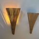 Pair of wicker wall lights, France 1980