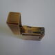 2 st dupont lighters, gold plated, punches, numbered, 1 striated pattern, 1 hammered pattern, 70s