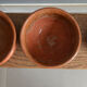 3 old terracotta bowls