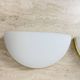 Pair of Limburg Glashütte wall lamp sconce opaline glass with golden detail