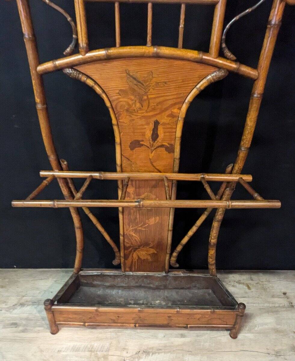 Art Nouveau bamboo coat rack