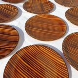 Set 10 plates African Art Deco 1930 Domino Sarreguemines