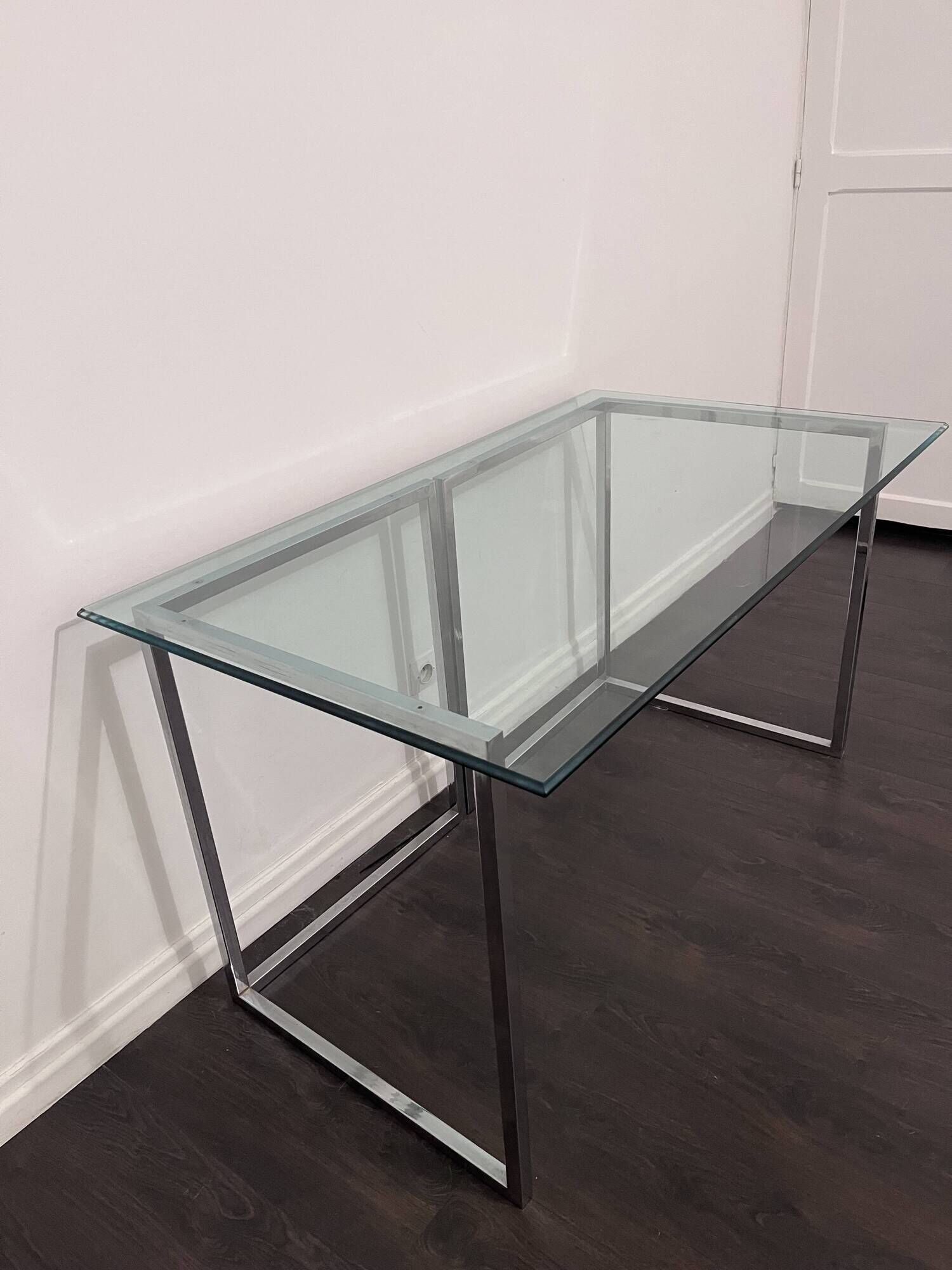 Table d'architecte Cinna en verre