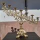Antique candle holder in bronze and brass nineteenth century.