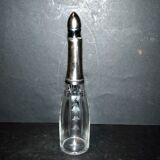Liqueur carafe in cut crystal and Minerva silver frame