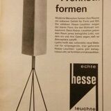 German floor lamp in metal and plastic by Hesse Leuchten, 1960s.
