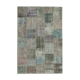 Handwoven turkish contemporary 205 cm x 300 cm grey patchwork carpet