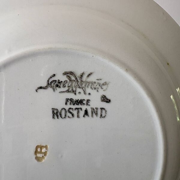 Lot de 12 assiettes creuses anciennes modèle Rostand de Sarreguemines