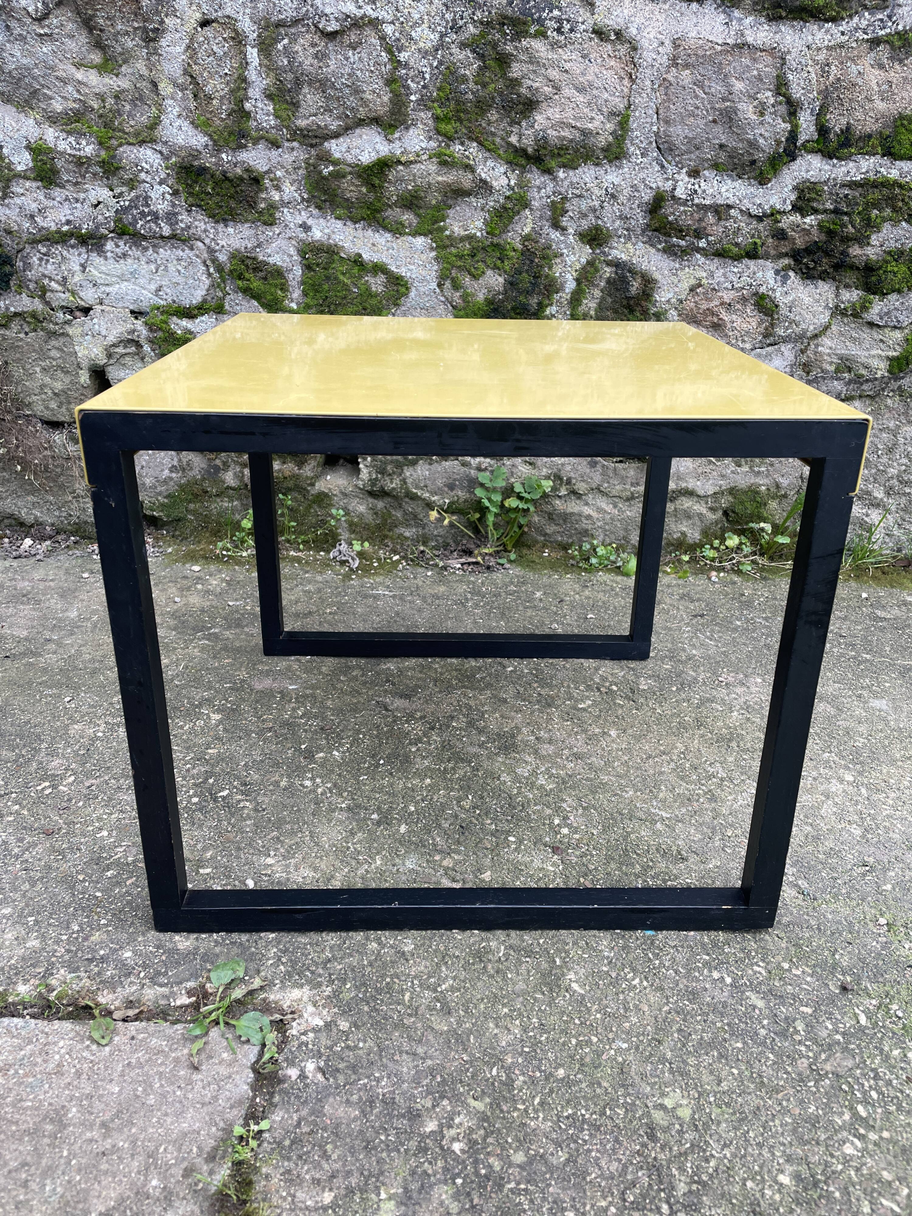 Pair of green and black metal side tables by Habitat
