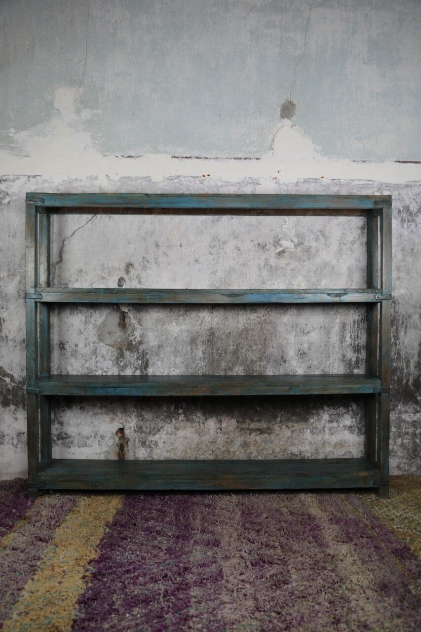 Shelf 4 shelves blue patina