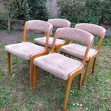 Series of 4 scandinavian chairs