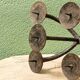 Brutalist wrought iron candle holder, Marolles workshops