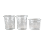 Ensemble de 3 pots vintage en verre La Conserve