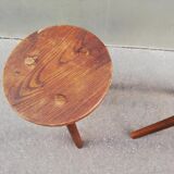 Pair of vintage tripod stools