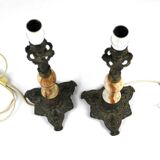 Old marble chandelier lamps