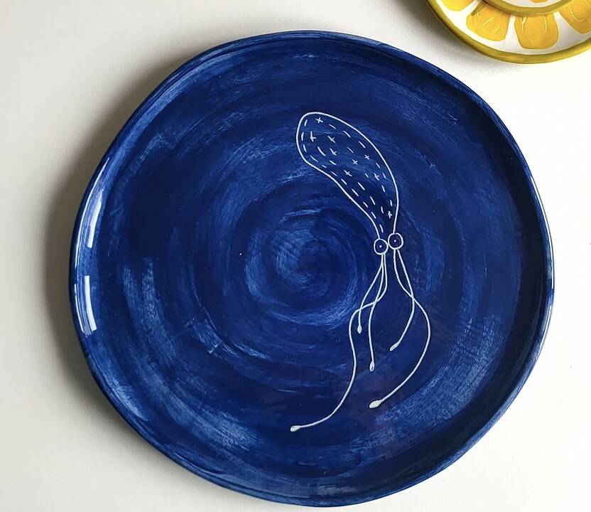 Blue plate