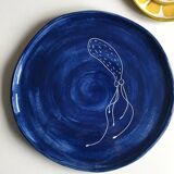 Assiette bleu