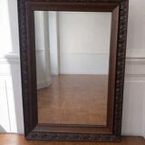 Antique carved wooden mirror