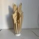 Vintage 1970 Athéna lamp by Georgia Jacob, draped in light salmon - 50 cm