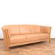 Mid-Century Danish Oak & Leather Sofa, 1970s.