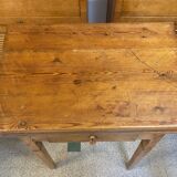 Desk desk in pitchpin early 20th century with drawer