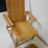 Wicker and rattan lounger