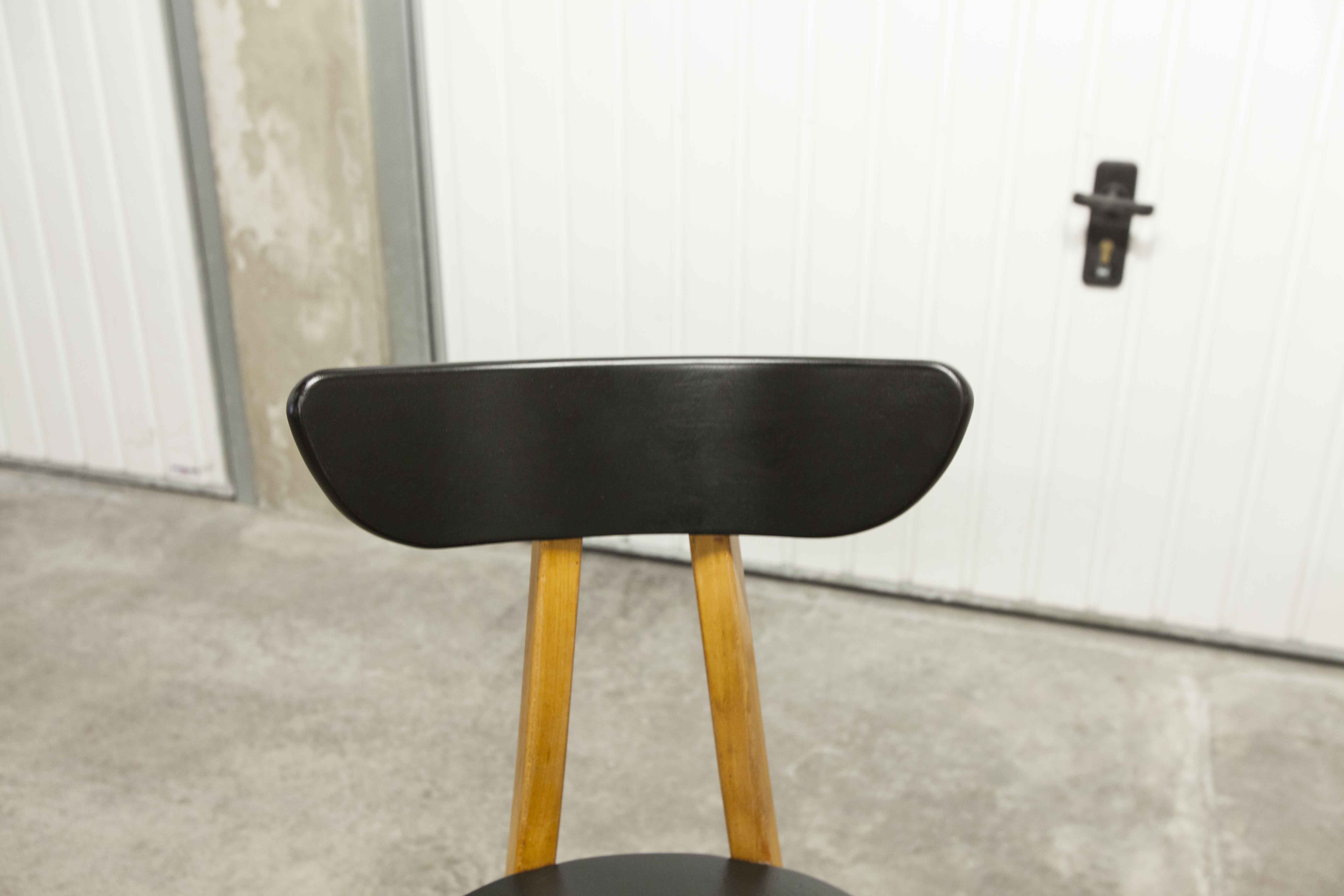 Set of 6 restored Luterma "banana" chairs