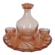Jug and 4 glasses on Rosaline tray / Liqueur service