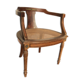 Fauteuil de bureau empire canné