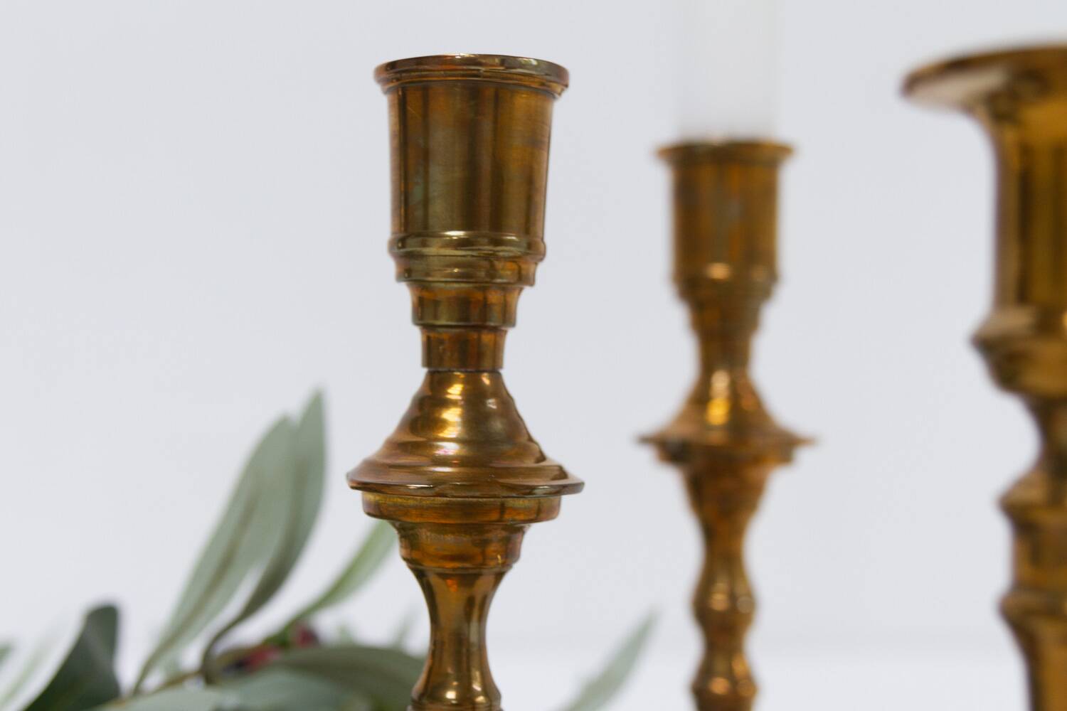 Vintage Danish Malm Candleholders, 1950s, Set of 4