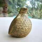 Old brass quail