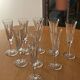 9 Saint Louis cut crystal champagne flutes