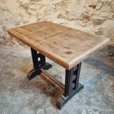Antique oak bistro table – France, 1920s