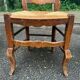 6 vintage Louis XV dining chairs with rush seats from the 20th century, shell design.