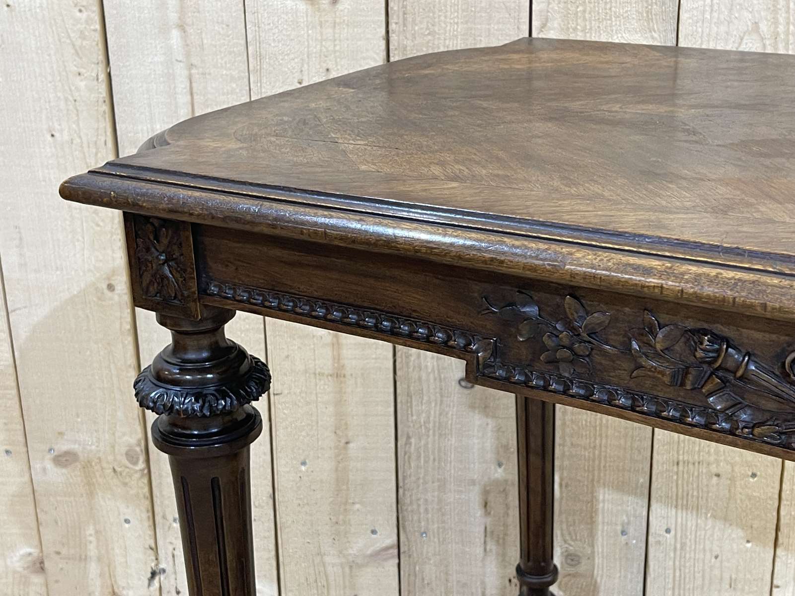 Table desk-Pedestal table style Louis XVI early twentieth century in beech