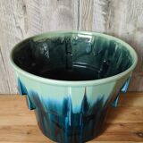 Iridescent Art Deco earthenware planter