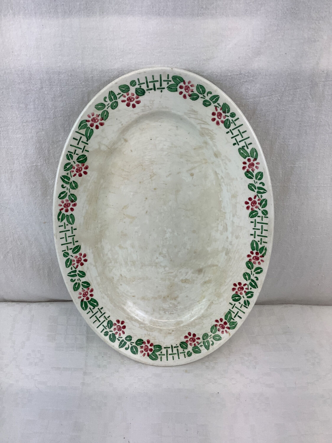 Old dish made in France Digoin Sarreguemines