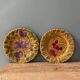 2 fruit plates, slurries, Sarreguemines France