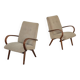 Pair of grey mottled armchairs by Jaroslav Smidek for TON Bystrice