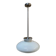 Opaline glass pendant lamp for recycled kitchen counter, vintage glass lampshade, 1960