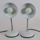 White couple table lamps Made in Italy by Veneta Lumi