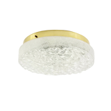 Pair of Large Murano Ice Glass Ceiling Lights from Doria, 1960s