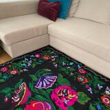 Tapis roumain tissé à la main avec la conception flora le bohème colorée 294x146cm