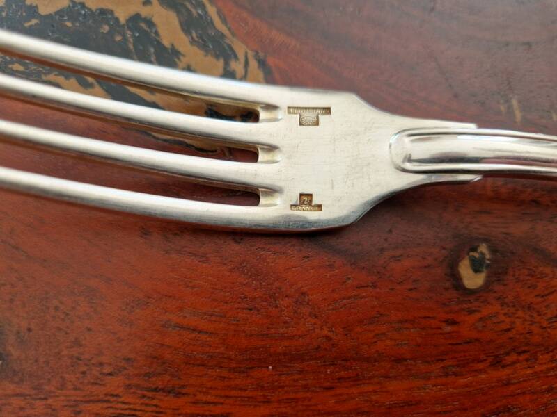 Christofle Set of 3 Versailles model silver-plated table forks